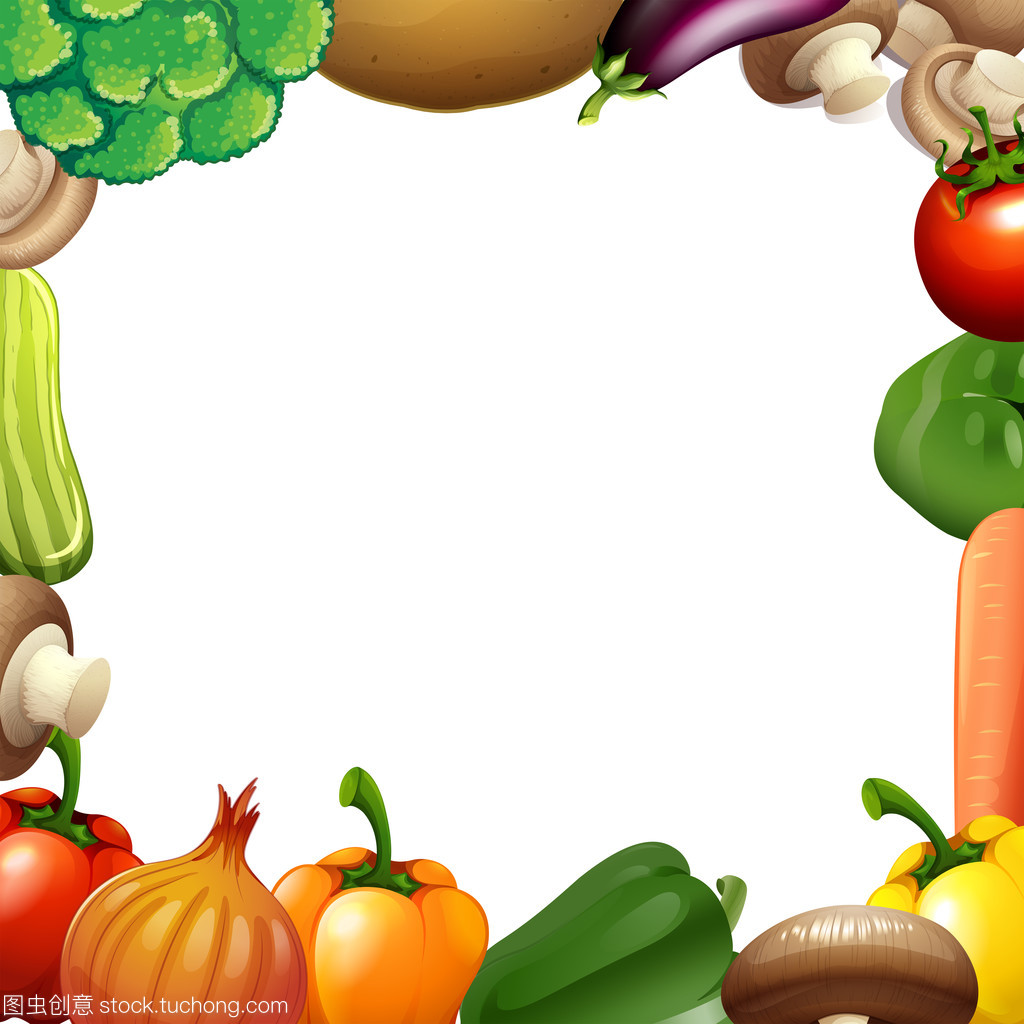 盘中绿意 混合蔬菜边框设计的艺术与应用